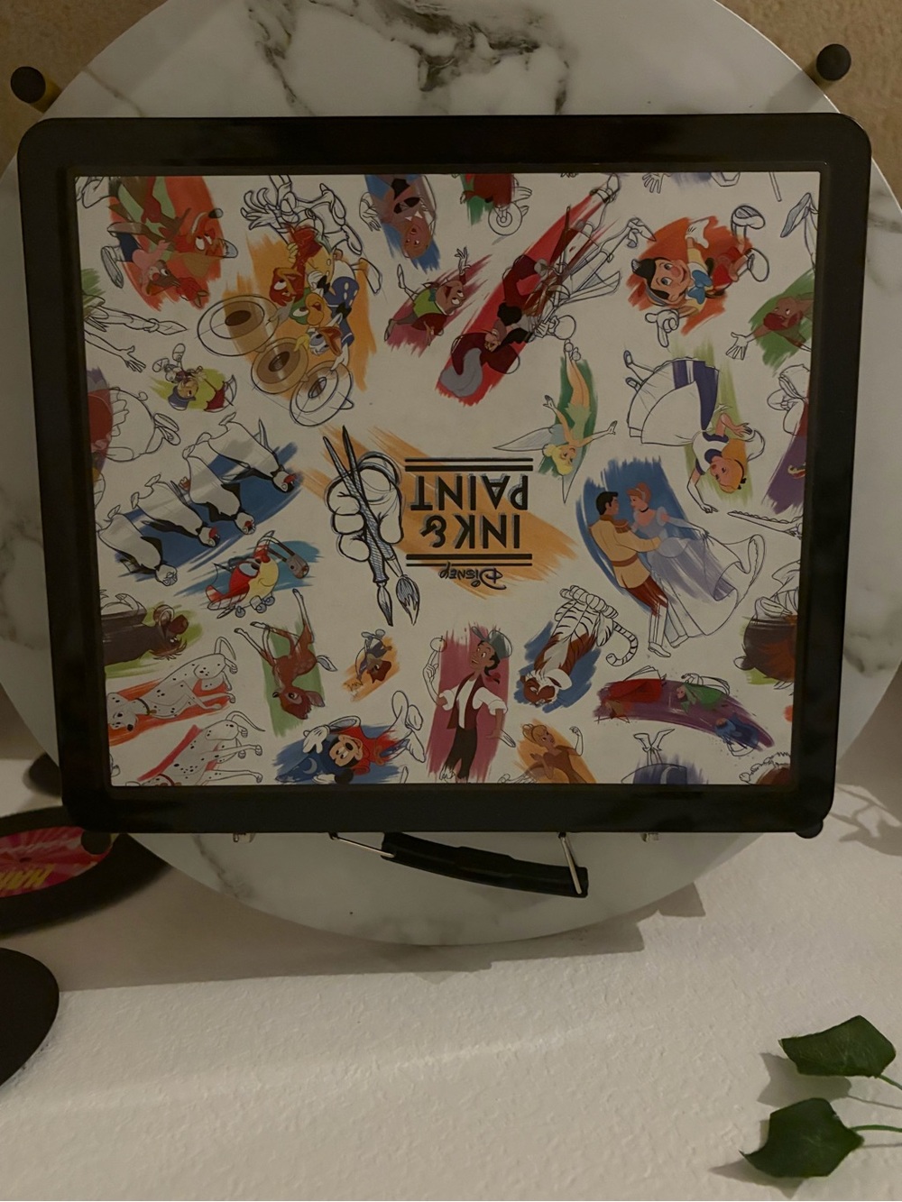 Disney Ink & Paint Collage Framed Art - Black Frame with Multicolor Characters